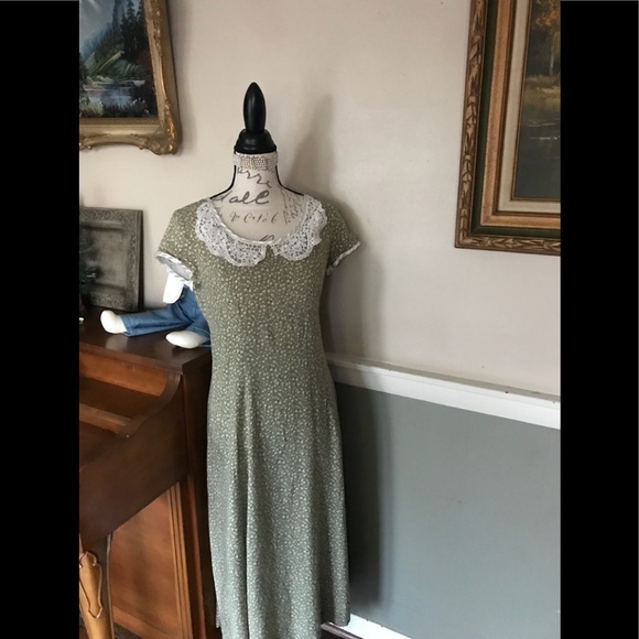 💚 Rare Vintage ” Arrested” by Jonathan Martin Lace Collar Dress ‼️FINAL SALE - Picture 3 of 8